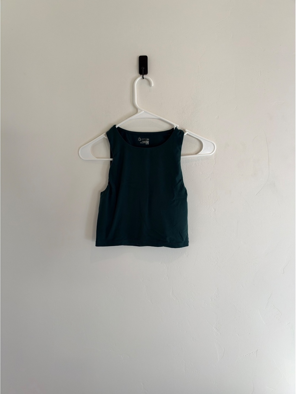 Offline by Aerie Real Me Dark Green Cropped Tank Top XS